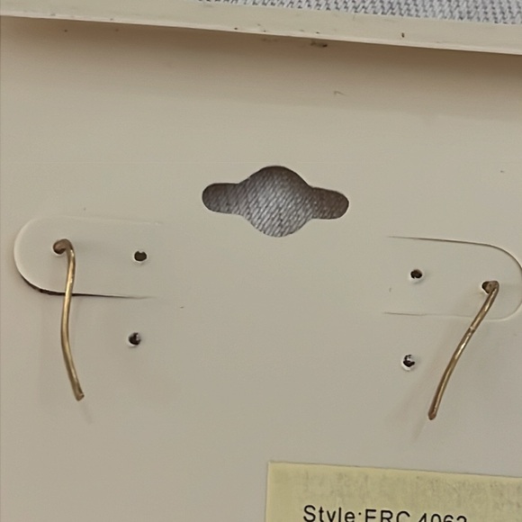 Hoop Earrings with Beads and CZs - NWT - Picture 4 of 5